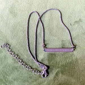 Dyadema (Italian) 925 Diamond Bar Necklace